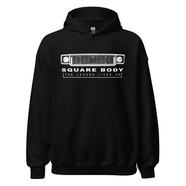 70s Square Body The Legend Lives On Hoodie in black